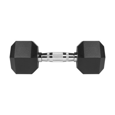 Liatinové pogumované činky HEX 2x9 kg REBEL ACTIVE