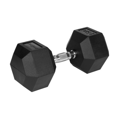Liatinové pogumované činky HEX 25 kg REBEL ACTIVE