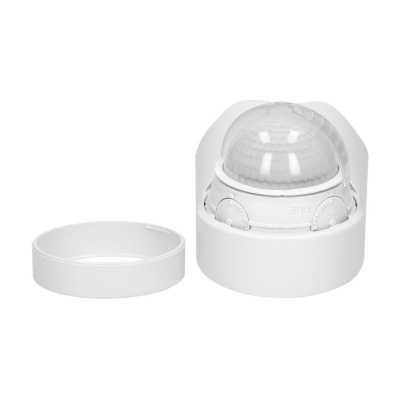 Detektor pohybu, 2xPIR, IP65, 240 st, 230V, biely