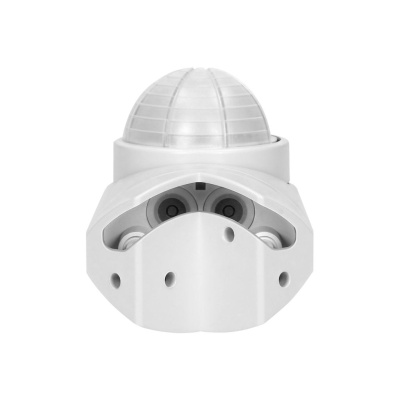 Detektor pohybu, 2xPIR, IP65, 240 st, 230V, biely