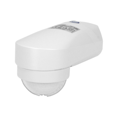 Detektor pohybu, 2xPIR, IP65, 240 st, 230V, biely