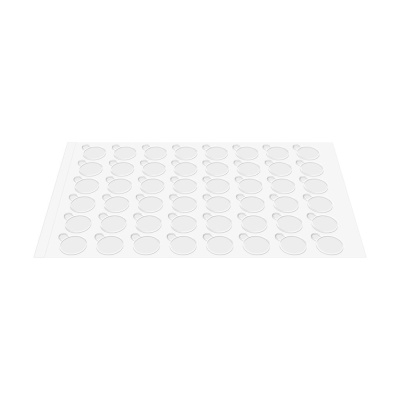 Obojstranné samolepiace nálepky okrúhle 10 mm, transparentné
