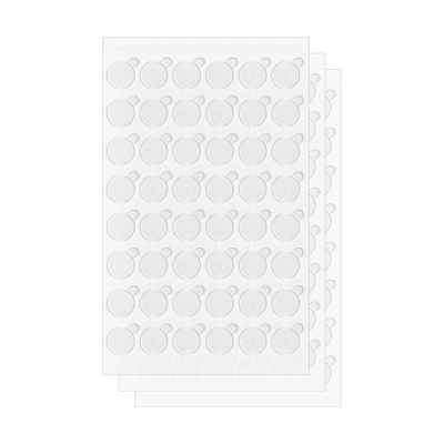 Obojstranné samolepiace nálepky okrúhle 10 mm, transparentné