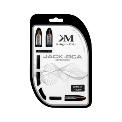 Kábel Jack 3,5mm - RCA 2x, 1,8m Kruger&Matz