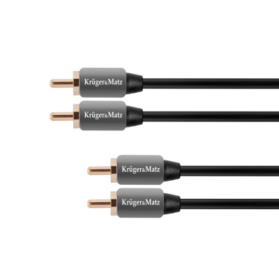 Kábel RCA 2x - RCA 2x, 1m Kruger&Matz