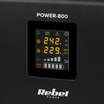 Záložný zdroj PROsinus-800 12V 230V 800VA/500W Rebel závesný