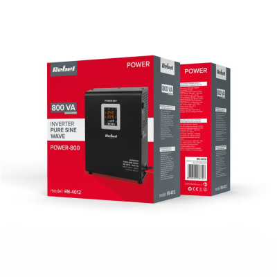 Záložný zdroj PROsinus-800 12V 230V 800VA/500W Rebel závesný