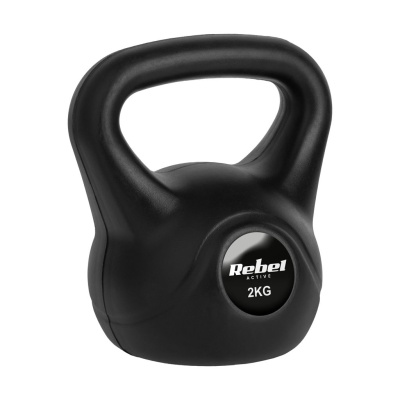 Kettlebell bitúmenový 2 kg REBEL ACTIVE