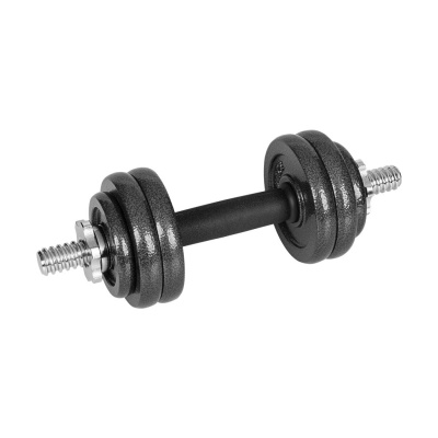 Činky liatinové nastaviteľné v kufríku s tyčou, súprava 15 kg