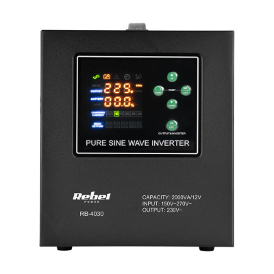 Záložný zdroj PROsinus-2000 12V 230V 2000VA/1200W Rebel