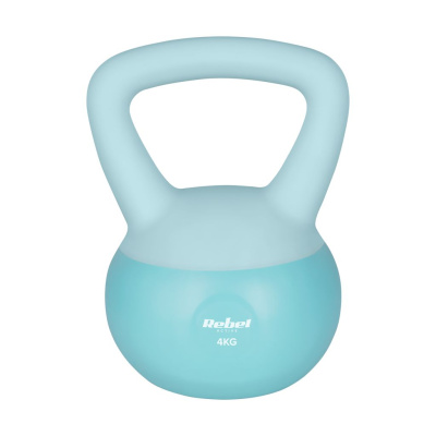 Kettlebell soft mäkký vinylový 4kg REBEL ACTIVE