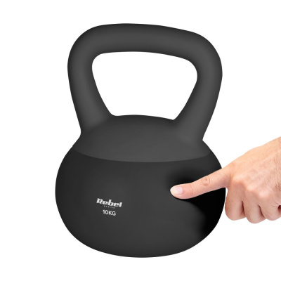 Kettlebell Soft mäkký vinylový 10 kg REBEL ACTIVE