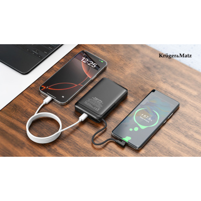 PowerBank Kruger&Matz 10 000 mAh Li-ion s funkciou QC a PD
