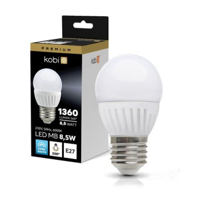 Žiarovka LED 8,5W E27 6000K 230V Kobi PREMIUM
