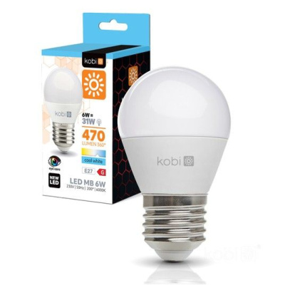 Žiarovka LED 6W E27 6000K 230V Kobi