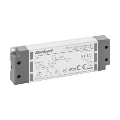 Napájací zdroj 12V/4,2A 50W IP20 Rebel