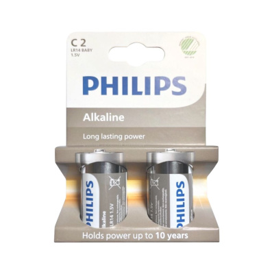 Batéria alkalická PHILIPS C LR14 (2ks)