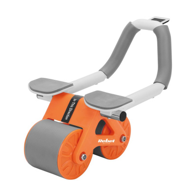 Posilňovacie koliesko AB Wheel AB-3 na brucho, sivo - oranžovvé