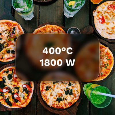 Pec na pizzu SUPREME MAX 1800W, 400°C TEESA