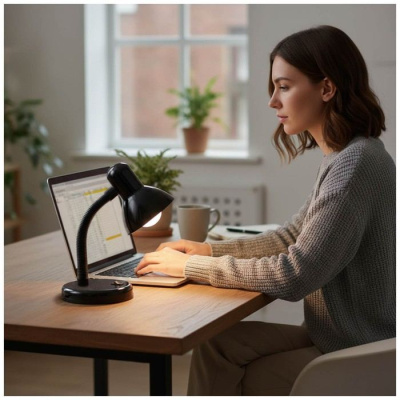 Lampa SMIESZEK 1xE27 230V čierna