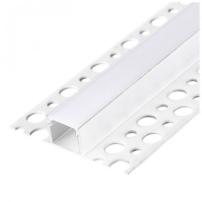 Hliníkový LED profil 2m KG02  pod omietku biely + kryt