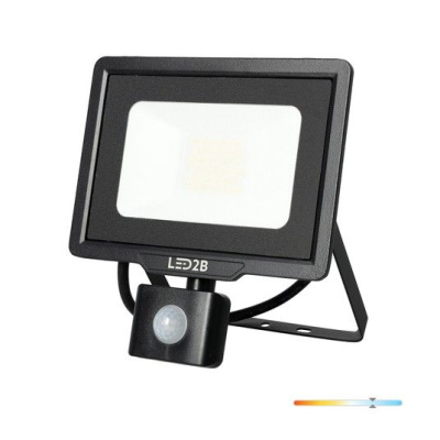 LED Reflektor 30W s detektorom pohybu 6000K čierny