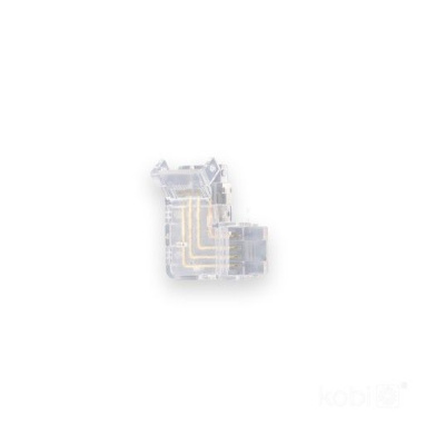 Obojstranná spojka rohová L pre COB RGB LED pásy 10mm 4pin Kobi