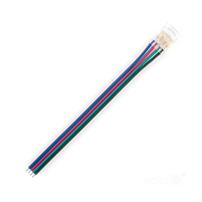 Konektor 12cm pre COB LED RGB pásy 10mm 4pin Kobi