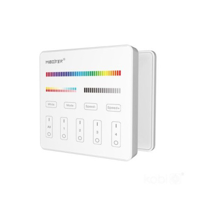 Ovládací nástenný panel RGB/RGBCCT/CCT MIBOXER B4 biely